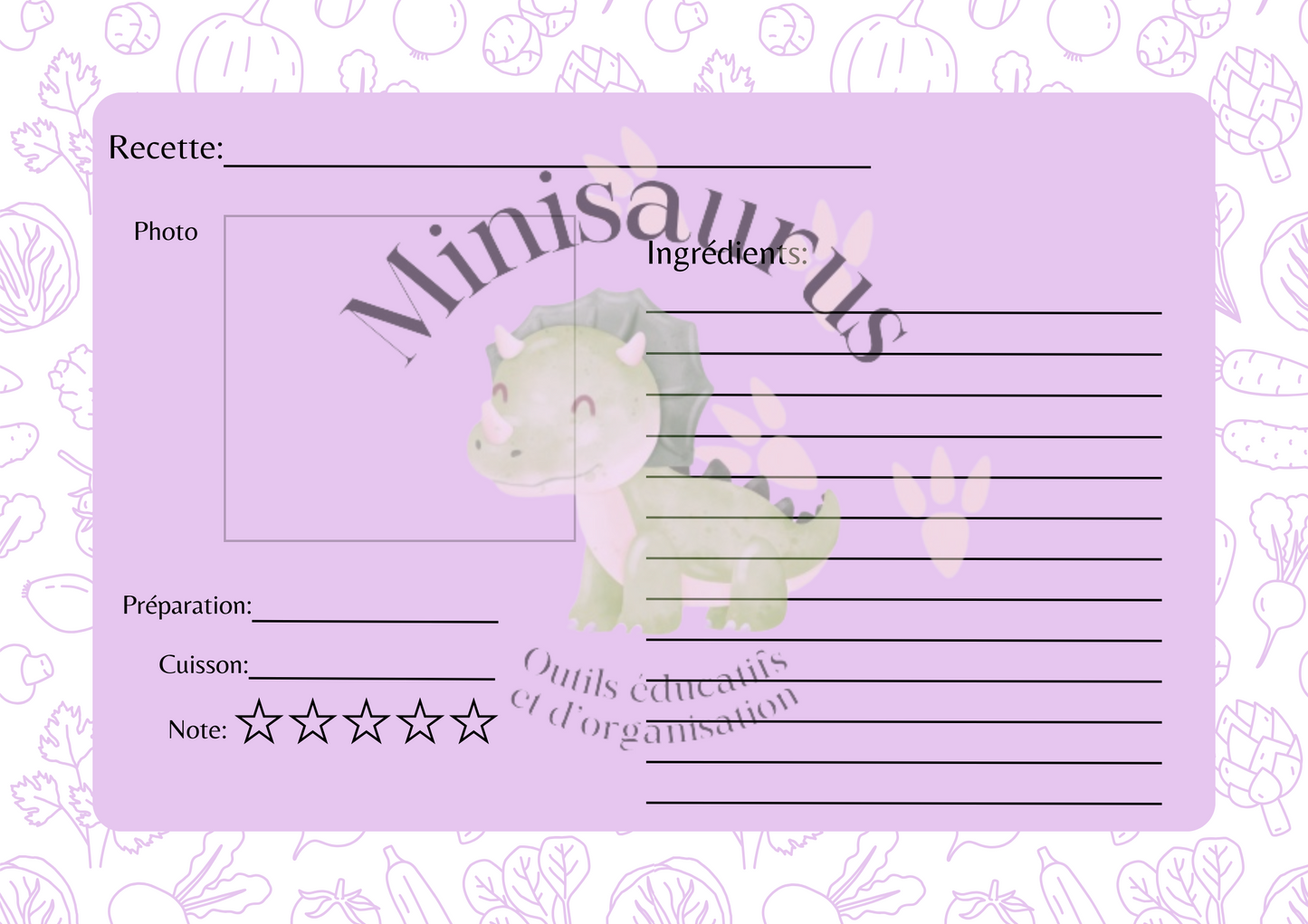 Livre de recette - Numérique